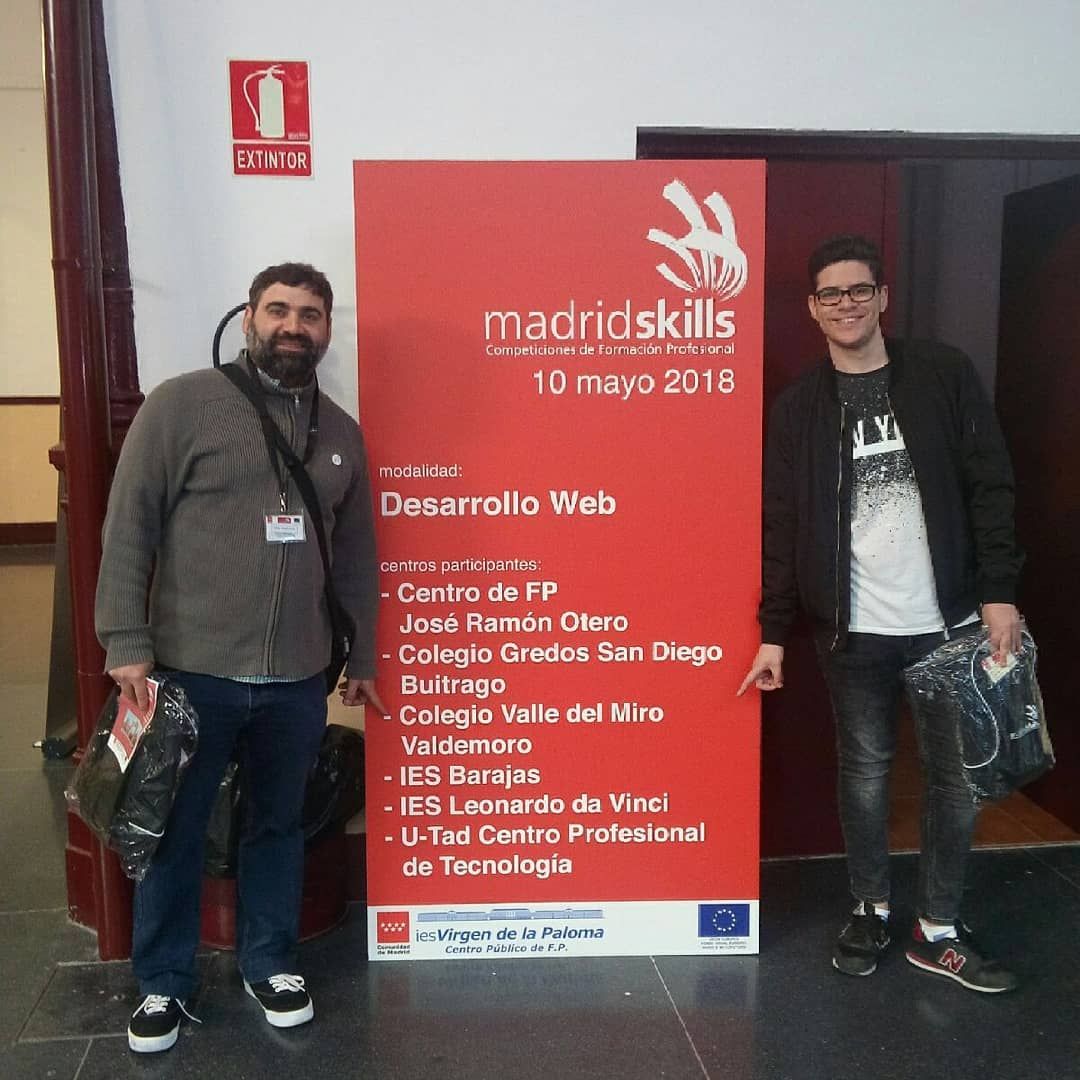 Sergio Mora, alumno de 1º de DAW del Colegio Valle del Miro gana la competición de MadridSkills en Desarrollo Web