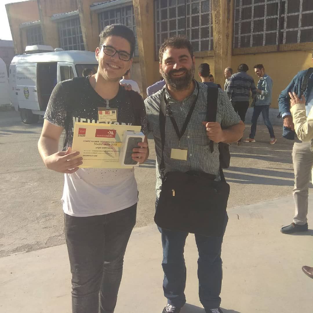 Sergio Mora, alumno de 1º de DAW del Colegio Valle del Miro gana la competición de MadridSkills en Desarrollo Web