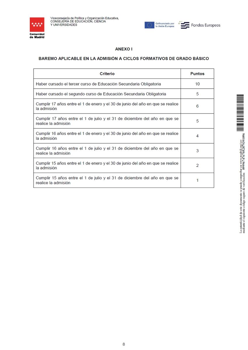 FPB Anexo I - Baremación