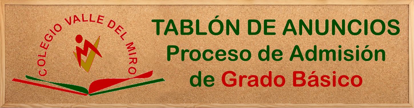 Proceso de Admisión Ciclos formativos de Grado Básico