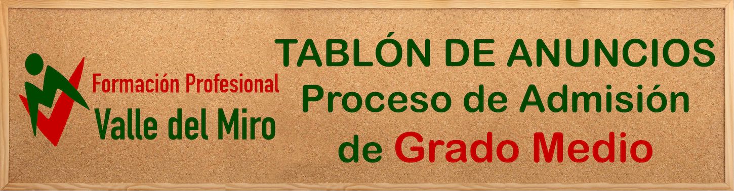 Proceso de Admisión Ciclos formativos de Grado Básico